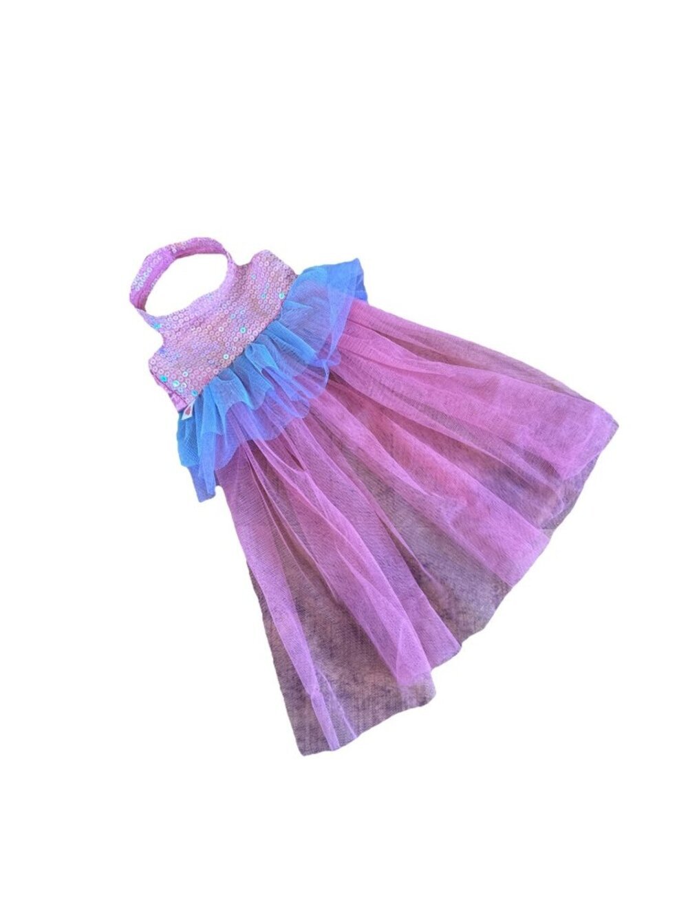 Build A Bear Workshop Beary Fairy Friends Unicorn Dress Sequins Pink Purple Long